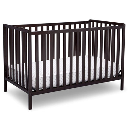 Delta Children Heartland 4-in-1 Convertible Crib - Greenguard Gold Certified, Dark Chocolate - WoodArtSupply