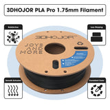 3DHoJor PLA Pro Filament 1.75mm (PLA+ Filament), 1kg 3D Printer PLA Filament, 3D Printing Filament, Cardboard Spool, Dimensional Accuracy +/- 0.03 mm, Fit Most FDM 3D Printer-Black 3DHoJor