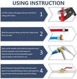 EFIELD 1/2-inch 2 x100 ft Pex-A Tubing/Pipe （All in One） Red & Blue 200 ft， 30 PCS 1/2" Brass Expansion pex Fittings- Elbow Tee Coupler (30 PCS), 1/2' Expansion Rings (100 Pcs), Pipe Cutter (1/2-inch) EFIELD