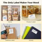 SUPVAN T50M Pro Bluetooth Label Maker Machine with Tape, Wide Waterproof Label, Versatile App with 40 Fonts and 450+ Icons, Inkless Labeler for Home, Kitchen, School, Office Organization, Black SUPVAN