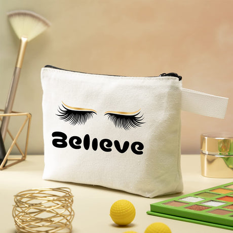 12 Pack Blank Canvas Makeup Bags Bulk DIY Craft Zipper Pencil Pouch Bag Multipurpose Cosmetic Toiletry Pouch Organizer Case for Travel Storage Sublimation, 7.5 x 5.1 x 1.8 Inch Saintrygo