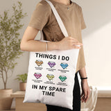 G2TUP Diamond Painting Tote Bag Diamond Art Gift Things i Do In My Spare Time Diamond Art Painting Shoulder Bag (Things i Do Diamond) G2TUP