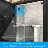 TORCHSTAR LED Safe Lighting Kit, (6) 12 Inch Linkable Light Bars + Motion Sensor + UL Power Adapter, 900LM, Input 100-240V, for Under Cabinet Gun Safe Locker Closet Showcase, 5000K Daylight TORCHSTAR