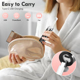 Pelzzle Rechargeable Tooth Polisher Kit for Daily Cleaning, Whitening and Polishing, Electric Dental Teeth Polisher with LED Light, 5 Brush Heads, 5 Speed Modes, Waterproof Pelzzle