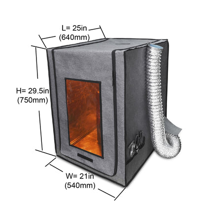 Resin 3D Printer Enclosure with Ventilation, Fire Resistant Fabric UV Block Window, 12V Fan Vent Pipe Pre-Installed, Extract Smoke Smell Keep Warm, for Common LCD 3D Printers - WoodArtSupply