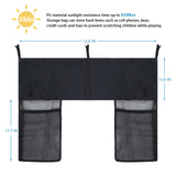 HBTower Trampoline Ladder, 2 Steps with Wide Steps, Trampoline Storage Bag, Universal Hook, 220 lbs Capacity Trampoline Accessories for Children Kids, Black HBTower