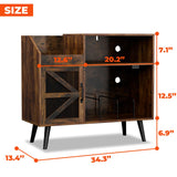 MULEJYBO Large Rustic Record Player Stand with Magnetic Door,350 Vinyl Record Storage Cabinet, Record Player Table with Power Outlet & LED Light,Turntable Stand with Wood Legs for Living Room,Office MULEJYBO