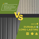 AECOJOY 16' x 12' Outdoor Storage Shed, Large Metal Sheds & Outdoor Storage Clearance 12x16 with Windows, Steel Backyard Shed, Utility Tool Storage for Garden, Patio, Outside use in Dark Grey AECOJOY