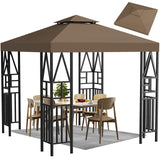 Gazebo Canopy Replacement 118"x118" Outdoor Canopy Shelter for Smaller 10x10ft Top Double Tiered Canopy Cover ERFEI