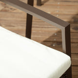 Outsunny 2 Piece PE Rattan Outdoor Dining Chairs with Cushion, Patio Wicker Dining Chair Set with Backrest, Armrests for Patio, Deck, Garden, Cream White Outsunny