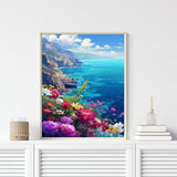 Ocean Paint by Number Adult,Canvas Paint by Numbers for Adults Landscape,DIY Acrylic Oil Paint by Number for Adults for Home Decor Gift 16x20 HITIRECOVI