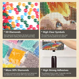 AMORARS Dog Diamond Painting Kit for Adults, 5D Flower Diamond Art Beginners - DIY Full Diamond Dot Gem Art Paintings, Suitable Gifts, and Home Decoration Crafts, 12x12Inch AMORARS