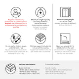 Bestar Avalon 67W Queen Murphy Bed in High-Gloss White | Space-Saving Sleeping Arrangement for Multipurpose Space, Guest Room, or Bedroom Bestar