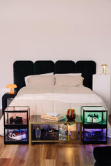 SCHUMI Display Case for Collectibles - LED Stackable Shoe Organizer with 360 Rotation - Display Case Cabinet for Sport Helmet, Toys, Football, Basketball and Collectables Display SCHUMI!