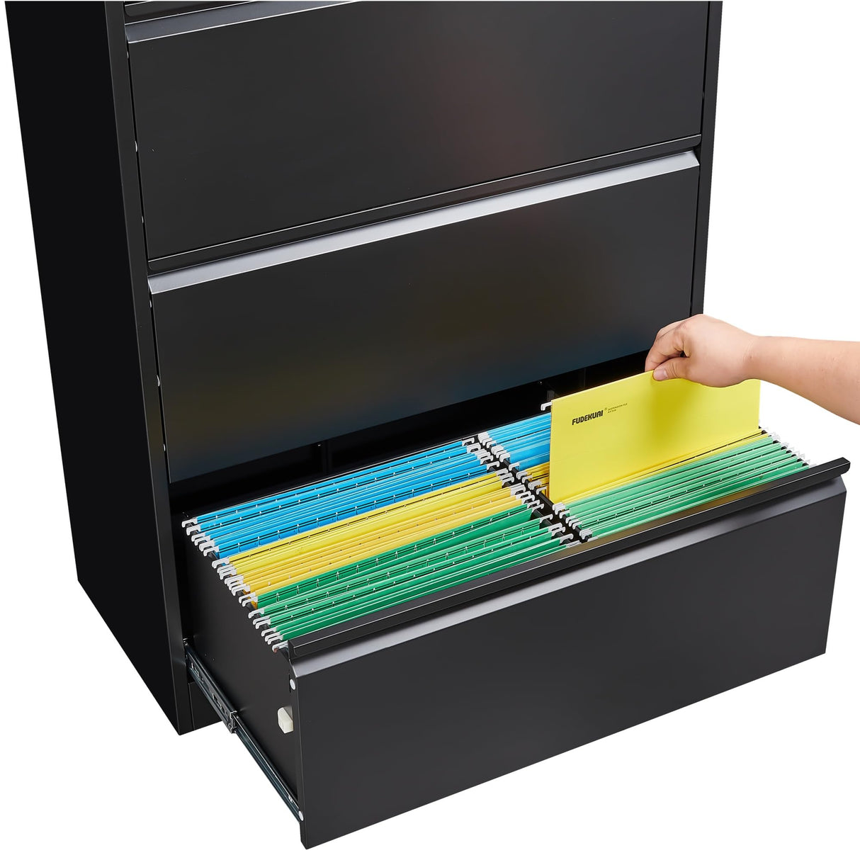 SISESOL Metal Storage Cabinet with Drawers, 71" File Cabinets for Home Office, Locking Steel Storage Cabinet with Doors and Shelves for Home, Office, Warehouse, Garage, School (Black, 3 Drawers) SISESOL