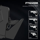 Biometric Handgun Gun Safe for Nightstand, Desk, Bed Side, Wall,Truck - Auto Open Fingerprint Hidden Safe for Pistols -with Fingerprint, Backlit Keypad, KEY Access VoleStay