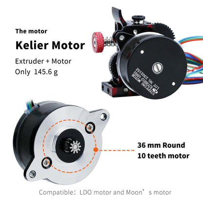 Upgraded Extruder Helical Tooth Large Gear POM Drive,Ender 3 v2 Extruder Gear Camouflage All Metals Parts Wear-Resistant Drive Wheel, Compatible with Ender 3/Pro/V2 3D Printer-with Motor - WoodArtSupply