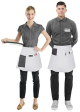 Utopia Wear 12 Pack Server Apron with 3 Pockets, Waist Apron for Waiter Waitress, 12 Inches, White Utopia Wear
