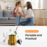 AXX Black LED Desk Lamp for Home Office Bedroom, Battery Operated Table Light for Computer Desktop, Small, Cute, Dimmable, Rechargeable, Flexible Gooseneck, Pen Holder, Phone Mount, Touch Control AXX