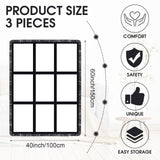 Kinlop 3 Pcs 40 x 60 Inch Sublimation Blanks Throw Blanket with Printable Sublimation Blankets for Heat Press with Tassel Fuzzy Picture Photo Blanket for DIY Sofa Couch Bed Home(9 Panel) Kinlop