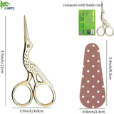 BIHRTC 4.5Inch Embroidery Scissors Sharp Tip Stainless Steel Little Scissors for Knitting Cross Stitch Cutting Embroidery Sewing Handcraft Craft Art Work DIY Tool Gold BIHRTC