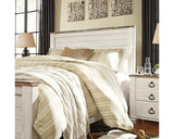Willowton Cottage Farmhouse Queen Panel Headboard in Whitewash by Signature Design by Ashley Signature Design by Ashley