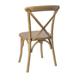 Merrick Lane Bardstown Bistro Style Wooden Dining Chair - Medium Natural White Grain - High X-Back Merrick Lane