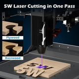 Kiosk 5WLaser Engraver, Light Weight & Portable Laser Engraver Machine, Home Laser Cutter with Acrylic Enclosure for DIY Wood/Leather/Metal, 3.9 x 3.9inch Engraving Area, Laser Safety Class 1 SainSmart