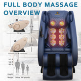 Massage Chair Blue-Tooth Connection and Speaker, Recliner with Zero Gravity with Full Body Air Pressure, Easy to Use at Home and in The Office BILITOK