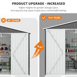 Polar Aurora 8 x 12 FT Outdoor Storage Shed, Metal Garden Shed with with Updated Frame Structure, Tool Sheds for Backyard Garden Patio Lawn Black Polar Aurora