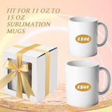 Ctosree 50 Pcs Gift Boxes for Sublimation Mugs, Mug Boxes for Shipping Exhibition Boxes for 11oz, 12oz, 15oz Sublimation Mugs Blank Mug Box Cups Gift Wrapping (White) Ctosree