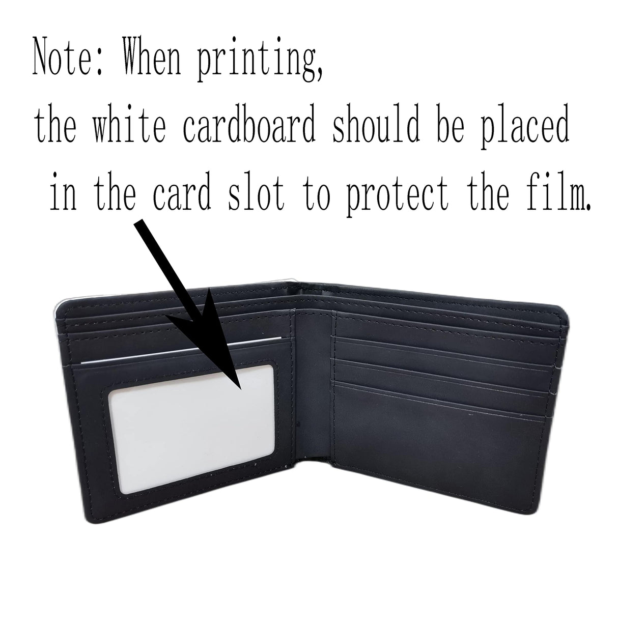 You Kang 2 Pieces Sublimation Wallet Blank DIY Bank Card Holder Two Mezzanine Multifunctional Wallets Diy Craft (Black) You Kang