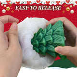 ZQYSING 2 Pcs Christmas Candle Molds, Christmas Tree Silicone Molds for Candles Wax Soap Plaster Epoxy Resin Casting Craft Xmas Home Decoration Handmade Gift ZQYSING