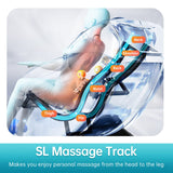 Massage Chair,Full Body Zero Gravity SL Track Massage Chair Recliner Chair with Smart Large Screen Bluetooth Speaker Built-in Heat Therapy Foot Roller Air Massage System for Home Office,Grey PayLessHere