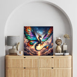 Ekuxom Dragon Diamond Art Kits for Adults, 5D Diamond Painting Kits for Beginners, DIY Round Full Drill Diamond Gem Art Kits for Crafts Home Wall Decor Gift 14x14 inch Ekuxom