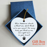 OFlyDesigns Pet Memorial, When Tomorrow Starts Ceramic Heart, in Loving Memory of Your Pet, Pet Loss Gift, Remembrance Gift Loss of Dog or Cat, Pet Memorial Gift Passing Gift OFlyDesigns