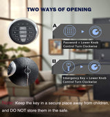 Quicktec Larger and Deeper Rifle Safe, New and Improved Gun Safe for 5-6 Rifles and Shotguns for Home, Quick Access Gun Storage Cabinet (w or w/o Scope) with Pistol Lockbox Silent Mode quicktec