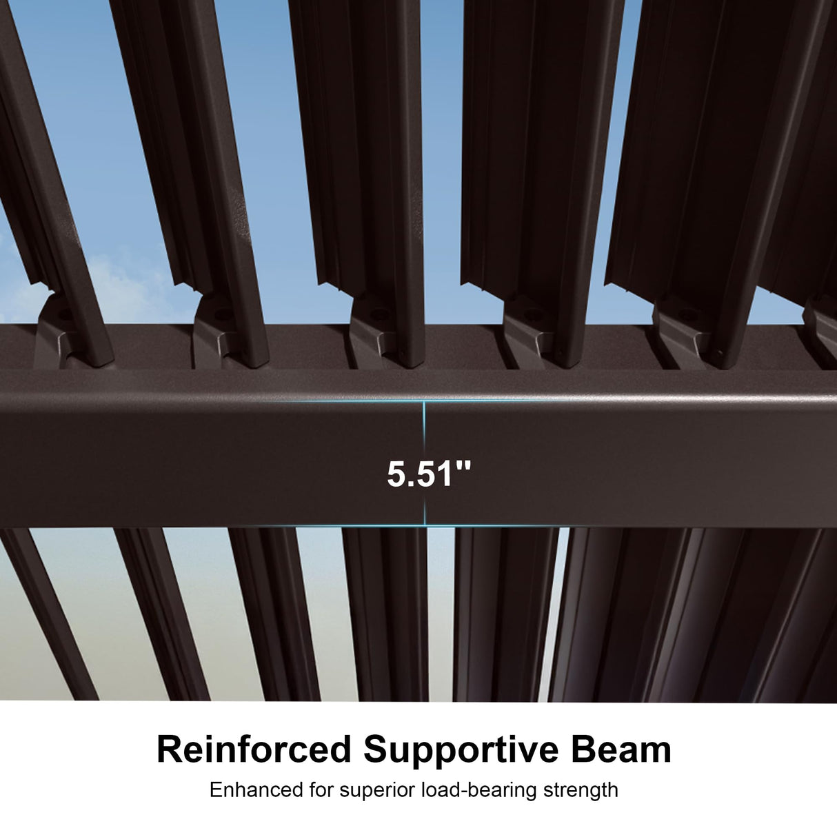 PURPLE LEAF 10' x 16' Louvered Pergola Outdoor Adjustable Louvre Shade Modern Patio Aluminum Pergola with Retractable Roof for Deck Backyard Garden Hardtop Gazebo PURPLE LEAF