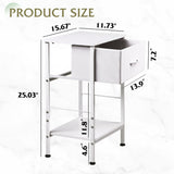 WLIVE White Nightstand, Night Stand with Fabric Storage Drawer and Open Wood Shelf, Small End Side Table, Bedside Table for Bedroom, Dorm, Easy Assembly, 25.03" Height WLIVE