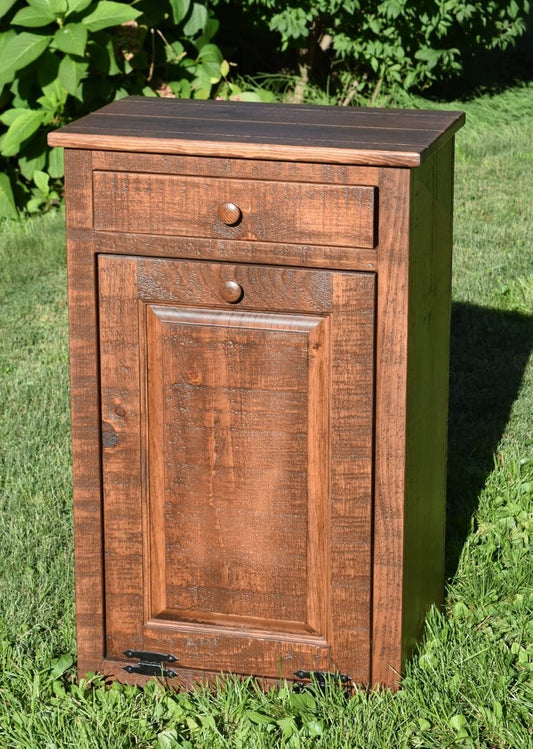 ZuMaha Trash can | Rustic Special Walnut | Kitchen Trash can Cabinet - WoodArtSupply