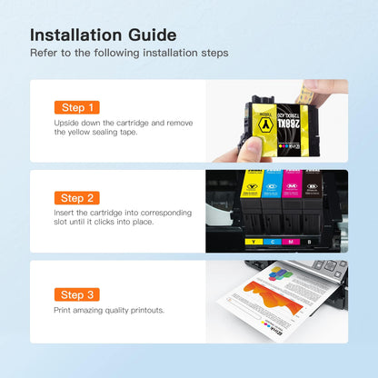 E-Z Ink Remanufactured Ink Cartridge Replacement for Epson 288 288XL High Yield to use with XP-440 XP-446 XP-330 XP-340 XP-430 (2 Black, 1 Cyan, 1 Magenta, 1 Yellow with Latest Upgraded Chips)