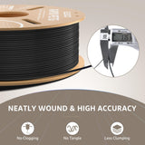 ELEGOO Rapid PETG Filament 1.75mm Black 1KG, High Speed 30-600mm/s 3D Printer Filament Dimensional Accuracy +/- 0.02 mm, 1kg Cardboard Spool(2.2lbs) Fits for Most FDM 3D Printers ELEGOO