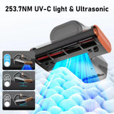 WFFOIFL Mattress Vacuum Cleaner with 400W/15Kpa Suction Powerful Double-Cup, 99.9% Filtration Bed Vacuum Cleaner with UV & Ultrasonic, Handheld Vacuums for Sofa/Bed/Fabric Surface WFFOIFL
