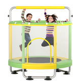 ZCMHAXJ 55" Trampoline for Kids with Enclosure, 440lbs Capacity Indoor & Outdoor Toddler Trampoline with Adjustable Gymnastics Bar & Toys, for Boys & Girls ZCMHAXJ