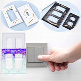 Moukiween Light Switch Cover Resin Molds, 6Pcs Switch Plate Covers Silicone Molds Standard Switch Socket Panel Epoxy Molds for Resin Casting DIY Switch Covers Crafts Home Decor Moukiween
