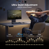 YDN L Shaped Standing Desk, Electric Standing Desk L Shape Adjustable Height Dual Motor, 63 x 55 Inch Corner Standing Desk with Splice Board for Home Office, Large Standing Desk, White YDN