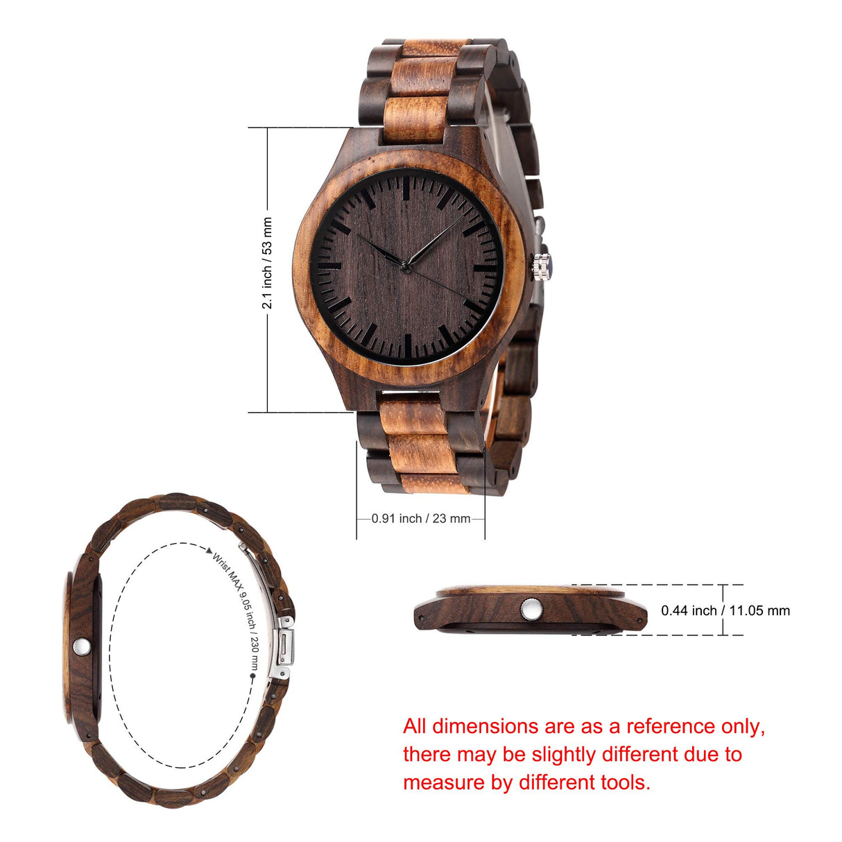 KOSTING Personalized Custom Engraved Wood Watch Gifts for Boyfriend Husband Men Son Dad Groomsmen Fiancé Him as Anniversary Christmas Birthday Father Day Graduation Valentine's Wooden Gift Idea KOSTING