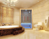 Kang Share Infrared Sauna Room 2 to 3 Person 1832W Low EMF + Carbon Plate Heater Indoor Dry Sauna, Home Spa Sauna,Wooden Canadian Hemlock CG02 Kang Share