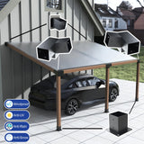 Pergola Kit, 15° 3-Way Slanted Roof Pergola Bracket Set, Powder-Coated Roof Wall Mount Pergola Brackets 4" x 4" (Actual: 3.5x3.5 Inch), Pergola Hardware for Porch Gazebo Backyard (6 pcs) TOCRETOARE