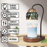PPZHAVG Candle Warmer Lamp - Electric Candle Lamps Timer, Compatible with All Jar Candles, Gifts for Her, Gift for Mom, Dimmable Candle Warmer, Candle Holders for Home Decor DarkGreen PPZHAVG